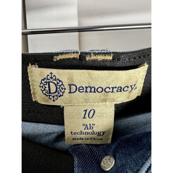 Democracy "Ab"Solution High Rise Wide Leg Trouser Stretch Jeans Slimming Size 10 - Picture 2 of 9
